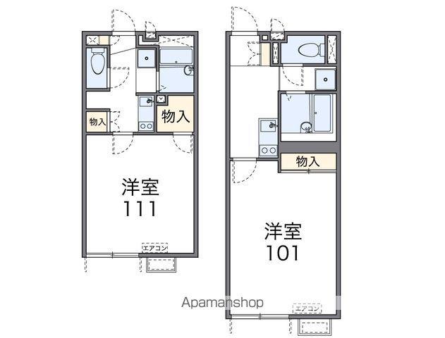 レオネクストかのう(1K/1階)の間取り写真