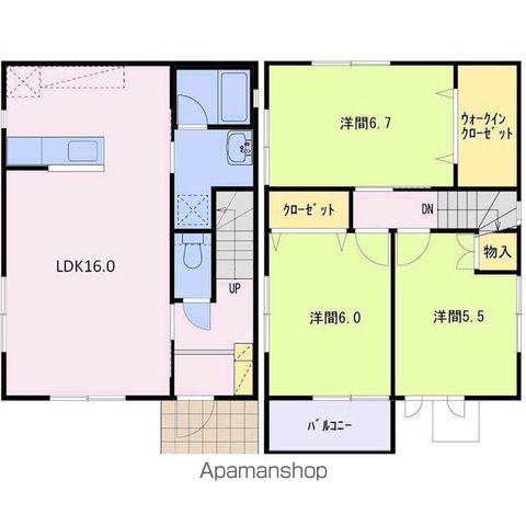 東海道本線 静岡駅 バス乗車時間：15分 中田四丁目バス停で下車 徒歩2分 2階建 築16年(3LDK)の間取り写真