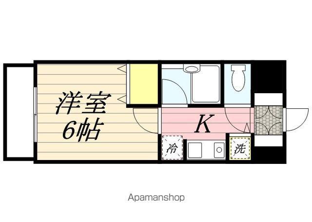 ソレイユ天王台(1K/1階)の間取り写真