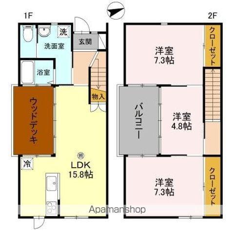 ＮＡＰＩＣＡ（ナピカ）　Ｃ棟(3LDK)の間取り写真