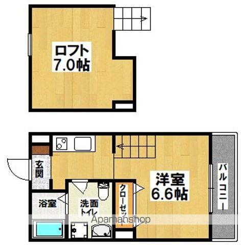 PREMIUM APARTMENT MINAMISUMIYOSH(1K/2階)の間取り写真