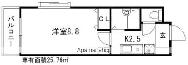 コンフォールマツダ(1K/3階)の間取り写真