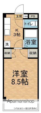 ビックソルトヒルA(1K/1階)の間取り写真