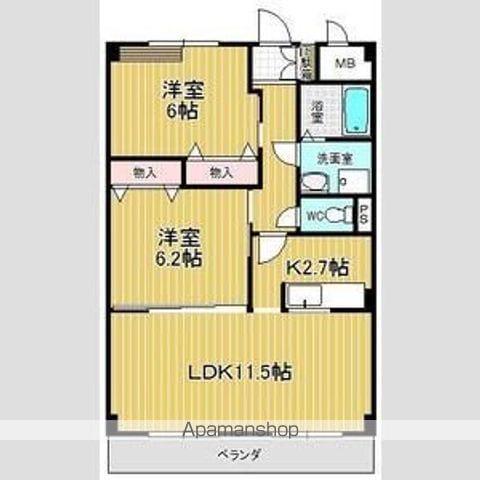 ブランジュ水広(2LDK/1階)の間取り写真