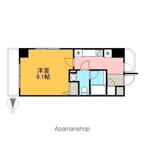 ラ・エテルノ菊川(1K/4階)の間取り写真