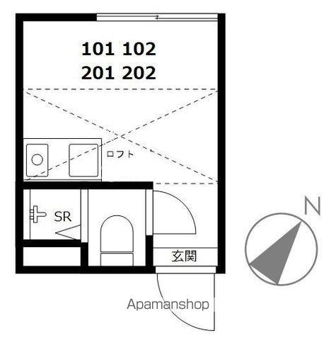 DECORMAISON中目黒(ワンルーム/2階)の間取り写真