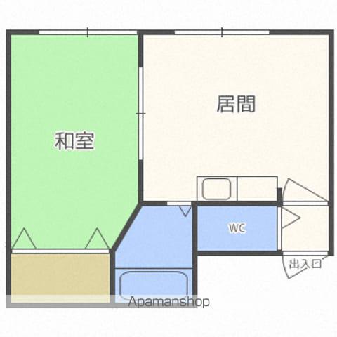 高台ハイツA(1DK/2階)の間取り写真