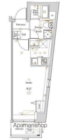 LOG代々木(ワンルーム/2階)の間取り写真