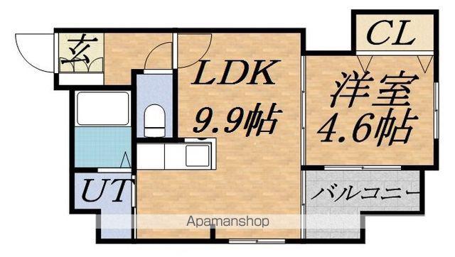 クレエル大通(1DK/7階)の間取り写真