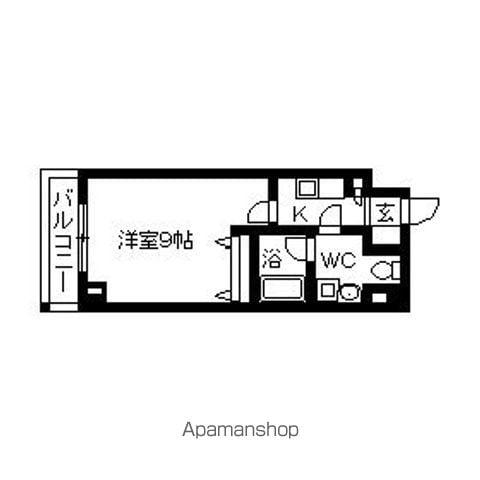 グランハイツ東中野(1K/1階)の間取り写真