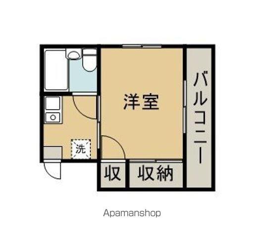 ハイツ香川(1K/3階)の間取り写真