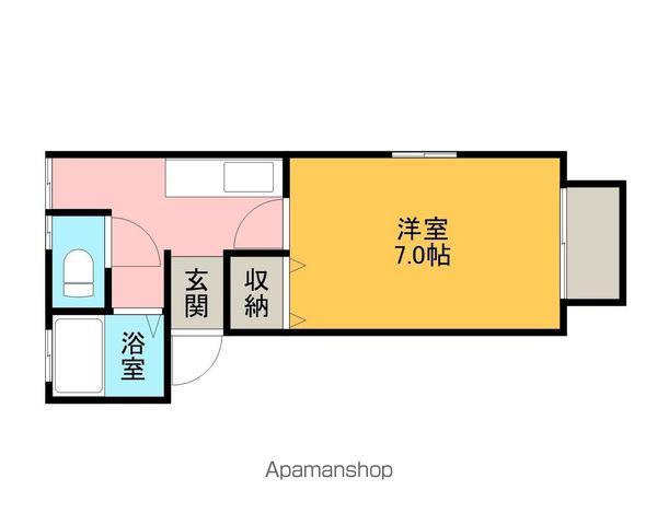 SOLANA割山 Ⅱ(1K/1階)の間取り写真