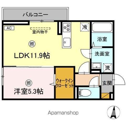 アウローラ(1LDK/2階)の間取り写真