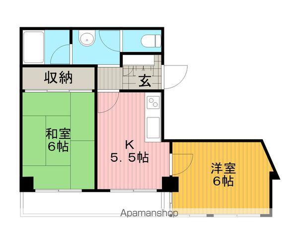 ピアメゾン柴原(2K/4階)の間取り写真