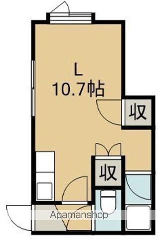 アルファヒルズⅠ(ワンルーム/1階)の間取り写真