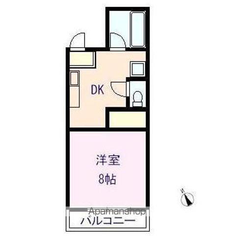 兼安マンション(1DK/1階)の間取り写真