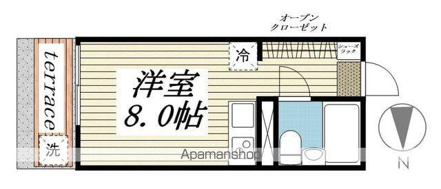 ベラドーモA(ワンルーム/1階)の間取り写真