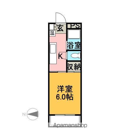 チサトコーポレイトハウス(1K/3階)の間取り写真