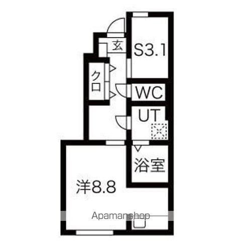 ACCIO(ワンルーム/1階)の間取り写真