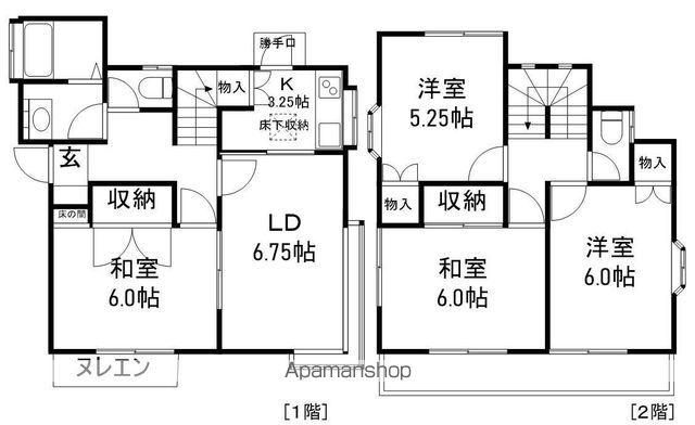 山万ユーカリが丘線 ユーカリが丘駅 徒歩10分 2階建 築37年(4LDK)の間取り写真