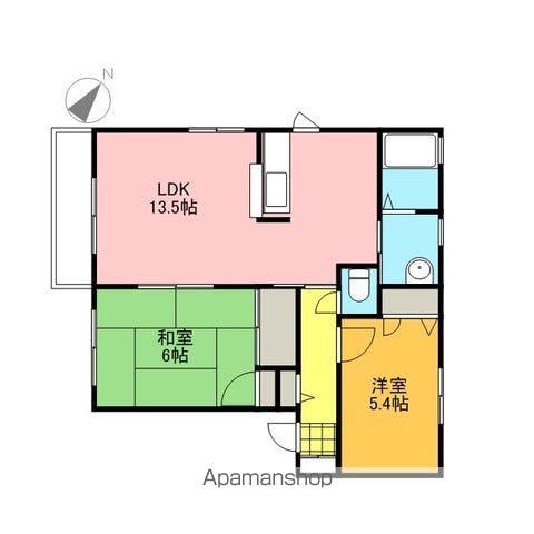 YSEBAA棟(2LDK/2階)の間取り写真