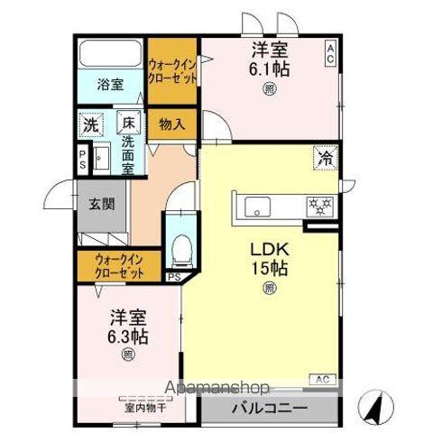 DSOPHIA(2LDK/1階)の間取り写真