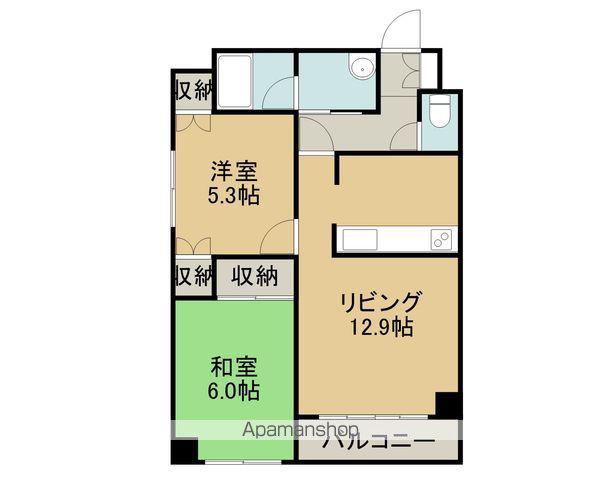 ロイヤルシティ壱番館(2LDK/6階)の間取り写真