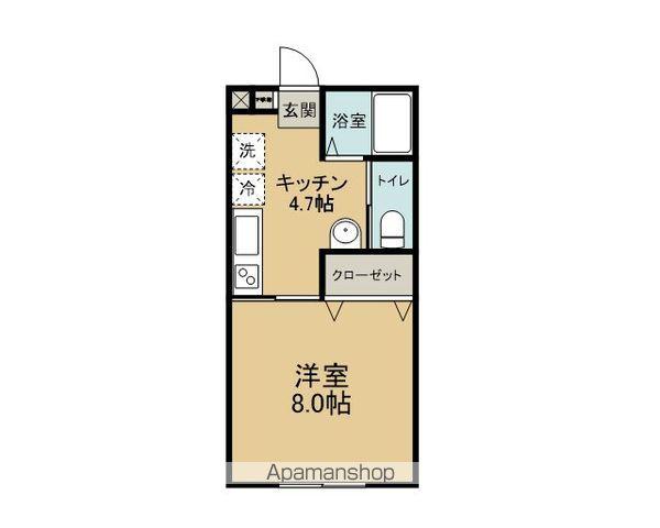 CHERRY MYOUKEN(1K/1階)の間取り写真