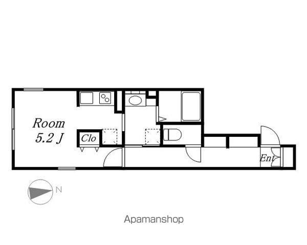 LUORE城西(ワンルーム/2階)の間取り写真