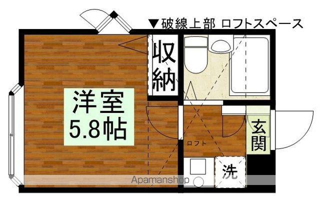 アメニティー新河岸Ⅱ号館(1K/2階)の間取り写真