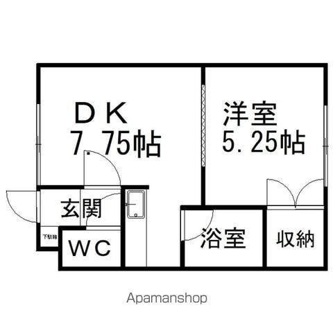ハイツメゾン(1DK/2階)の間取り写真