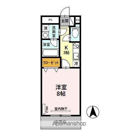 アメニティハイム(1K/1階)の間取り写真