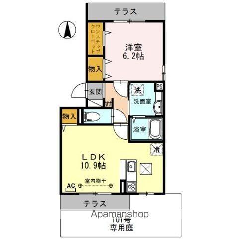 メゾン・ステラ(1LDK/1階)の間取り写真