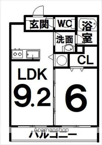 メゾンKINO(1LDK/3階)の間取り写真
