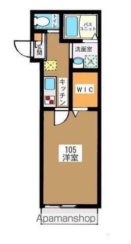LA VIE 武蔵野(1K/1階)の間取り写真