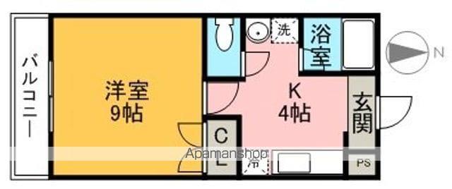 サンライズ(1K/1階)の間取り写真