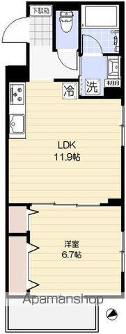 SOFI新松戸(1LDK/1階)の間取り写真