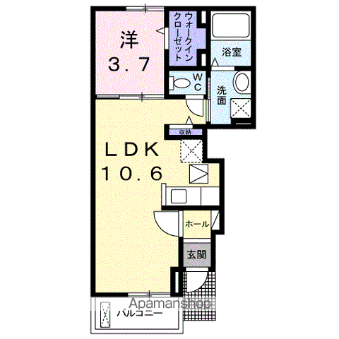 ベル・ブリーズSⅥ(1LDK/1階)の間取り写真