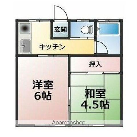 メゾン・ド・ルーン横河原(2K/2階)の間取り写真