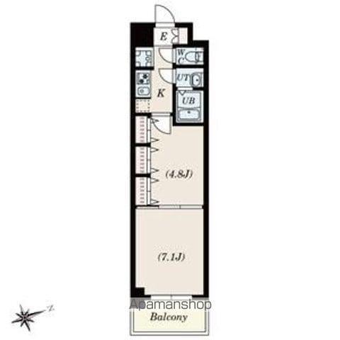 SーRESIDENCE神沢AFFORD12月契約限定キャンペー(2K/1階)の間取り写真