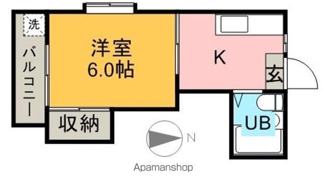 T.Kメゾン(1K/2階)の間取り写真