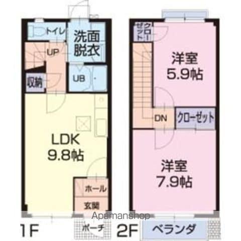 ブランシェ本郷ⅡＢ(2LDK)の間取り写真