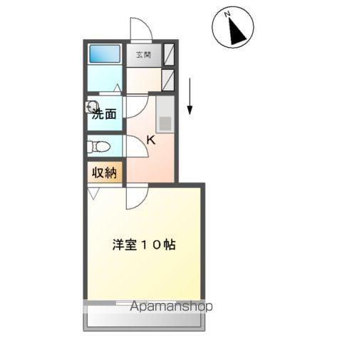 アンジュエ(1K/1階)の間取り写真