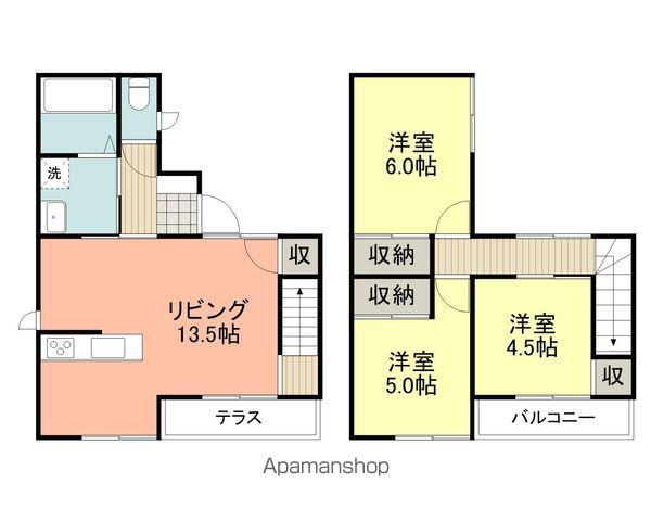 山陽本線 南岩国駅 徒歩33分 2階建 築11年(3LDK)の間取り写真