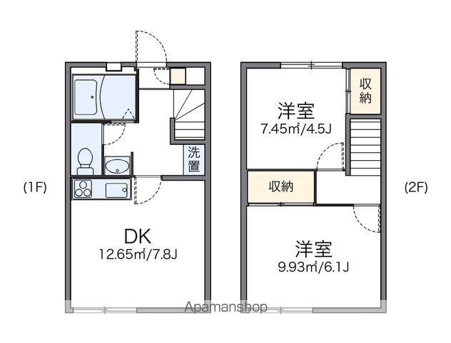 レオパレス大的(2DK/1階)の間取り写真