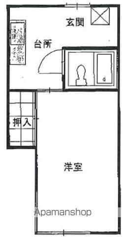メゾンクレッセン(1K/2階)の間取り写真