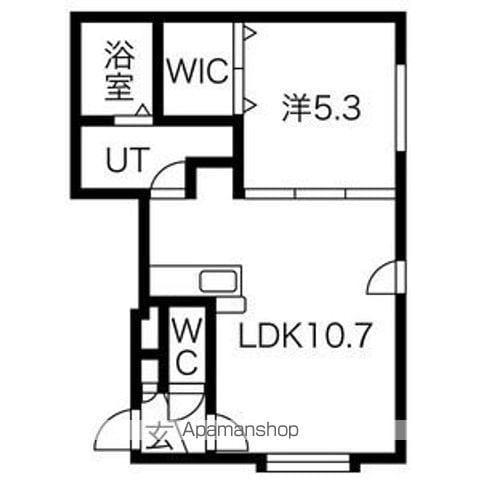 VIVERE二十四軒(1LDK/1階)の間取り写真