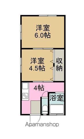 東雲荘(2K/2階)の間取り写真