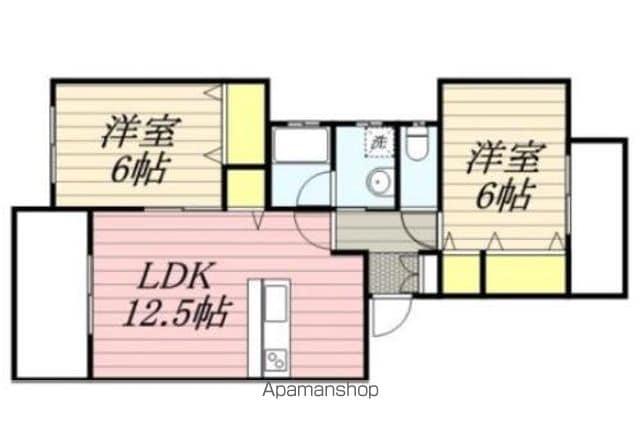 ヴィラ清水Ⅱ(2LDK/3階)の間取り写真