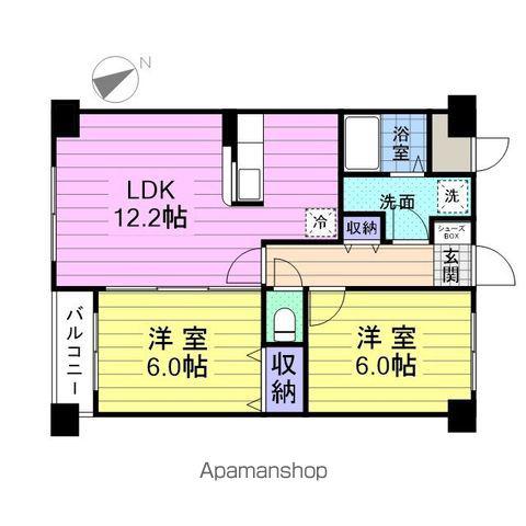 フレンディオ30(2LDK/3階)の間取り写真